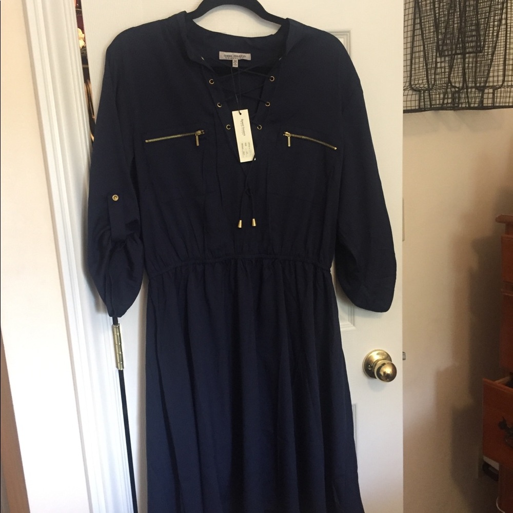 Black mini dress with long sleeves